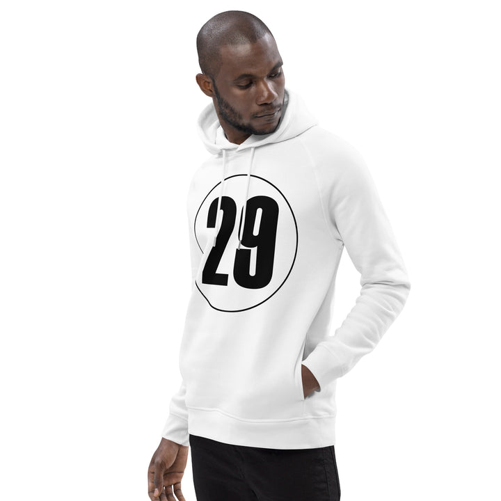 Unisex pullover hoodie: Black on White 29