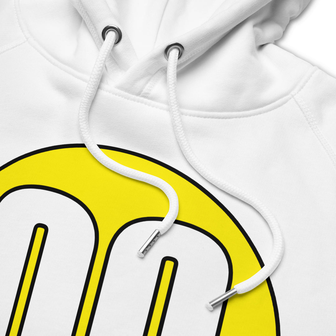 Unisex pullover hoodie: White on Yellow 00