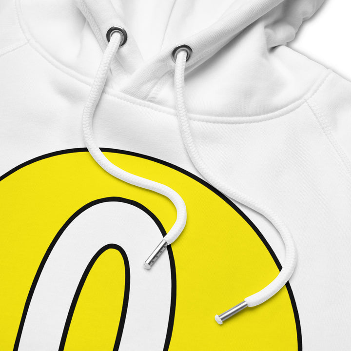 Unisex pullover hoodie: White on Yellow 0