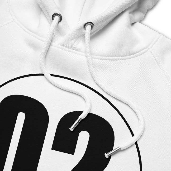 Unisex pullover hoodie: Black on White 02