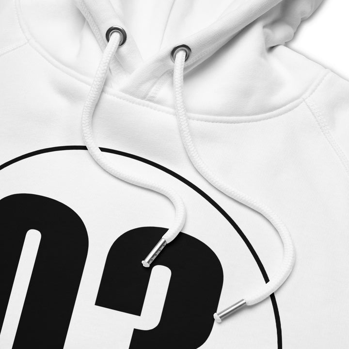 Unisex pullover hoodie: Black on White 03