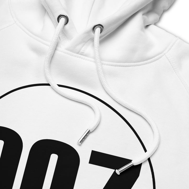 Unisex pullover hoodie: Black on White 007