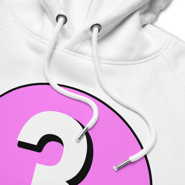 Unisex pullover hoodie: White on Pink 3