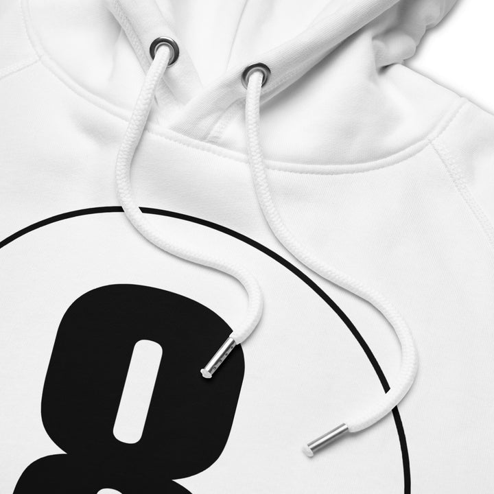 Unisex pullover hoodie: Black on White 8