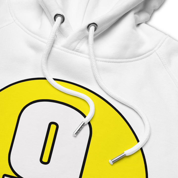 Unisex pullover hoodie: White on Yellow 9