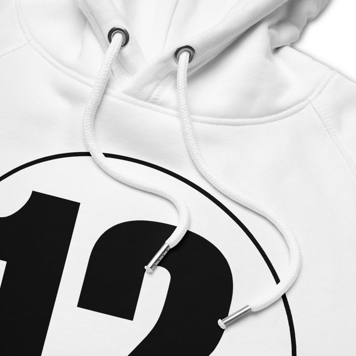 Unisex pullover hoodie: Black on White 12