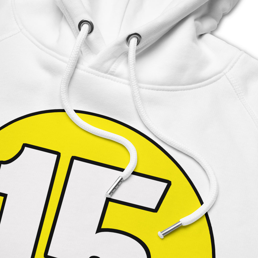 Unisex pullover hoodie: White on Yellow 15