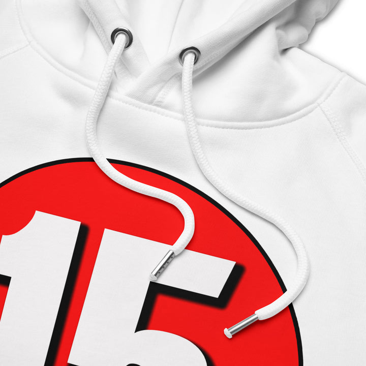 Unisex pullover hoodie: White on Red 15