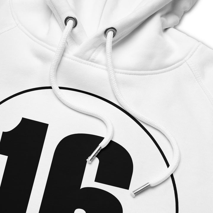 Unisex pullover hoodie: Black on White 16