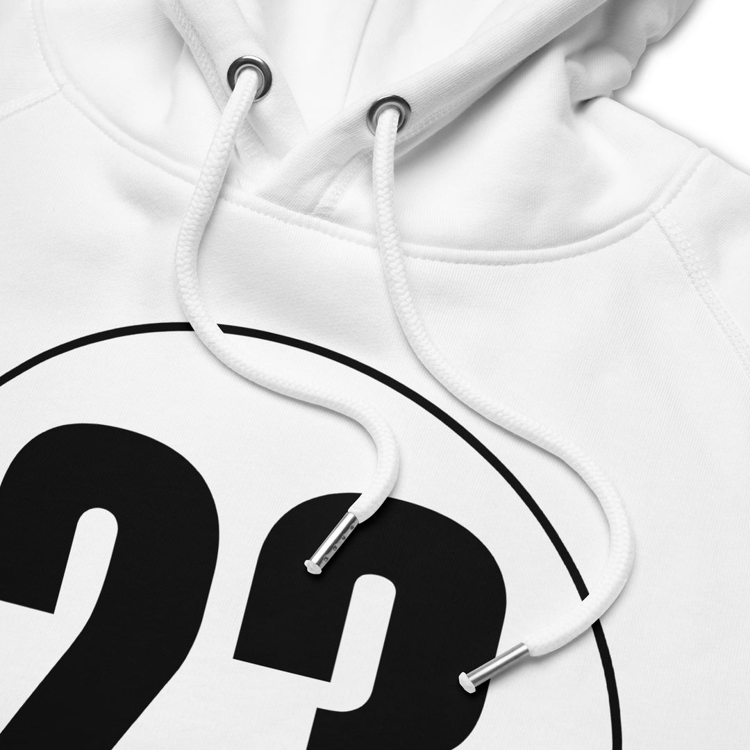 Unisex pullover hoodie: Black on White 23