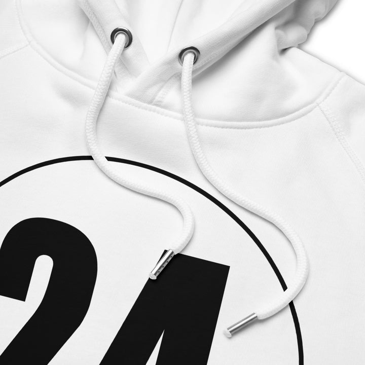 Unisex pullover hoodie: Black on White 24