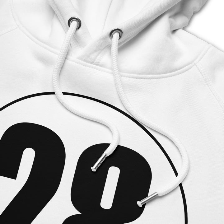 Unisex pullover hoodie: Black on White 28