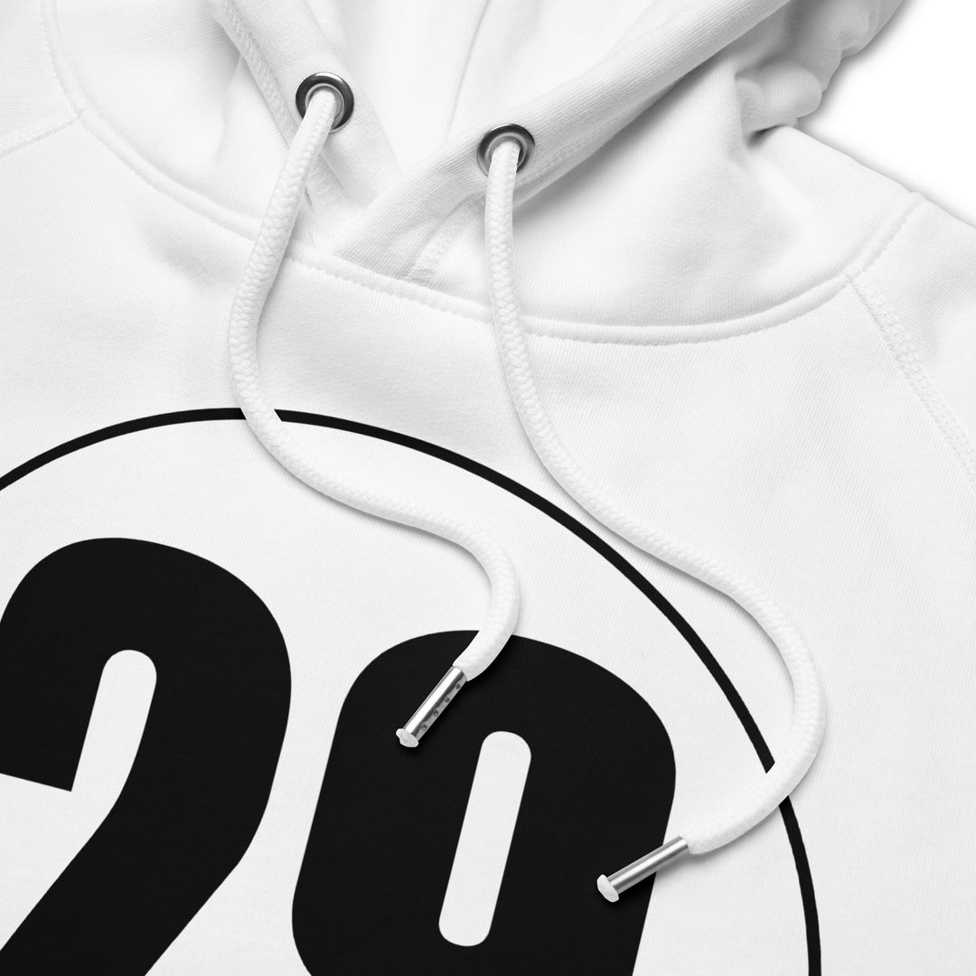 Unisex pullover hoodie: Black on White 29