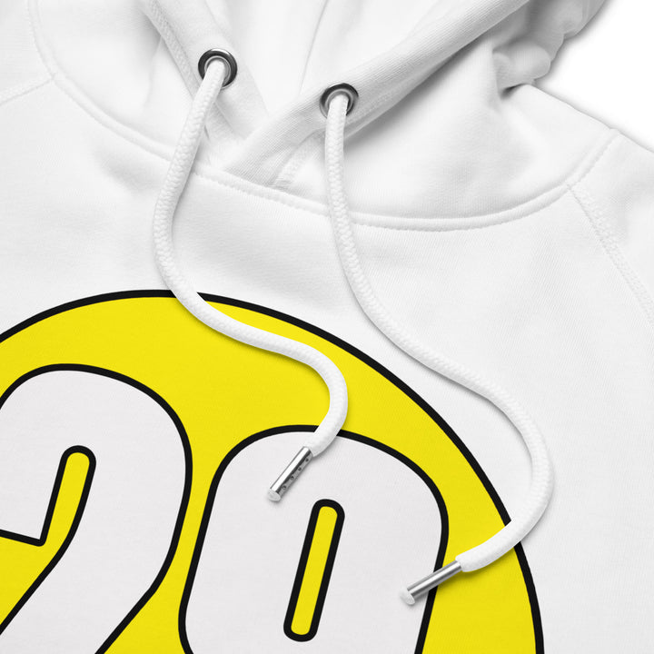 Unisex pullover hoodie: White on Yellow 29