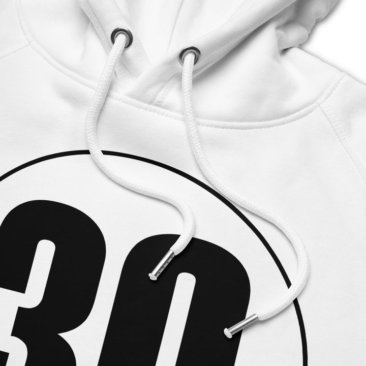 Unisex pullover hoodie: Black on White 30