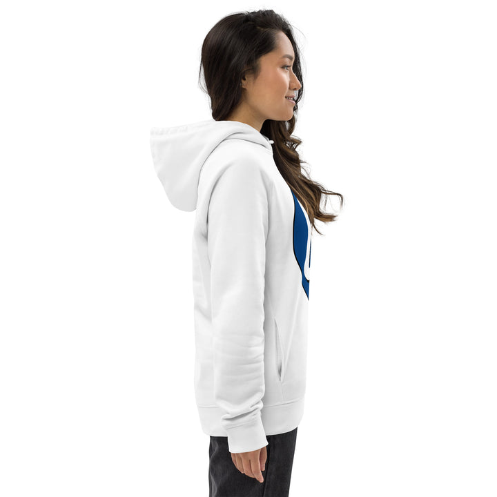 Unisex pullover hoodie: White on Navy Blue 00