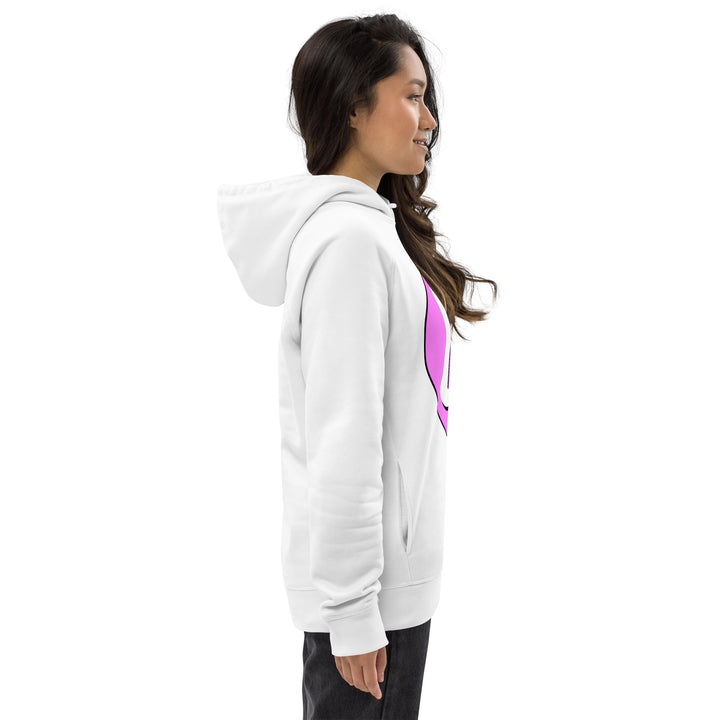 Unisex pullover hoodie: White on Pink 00