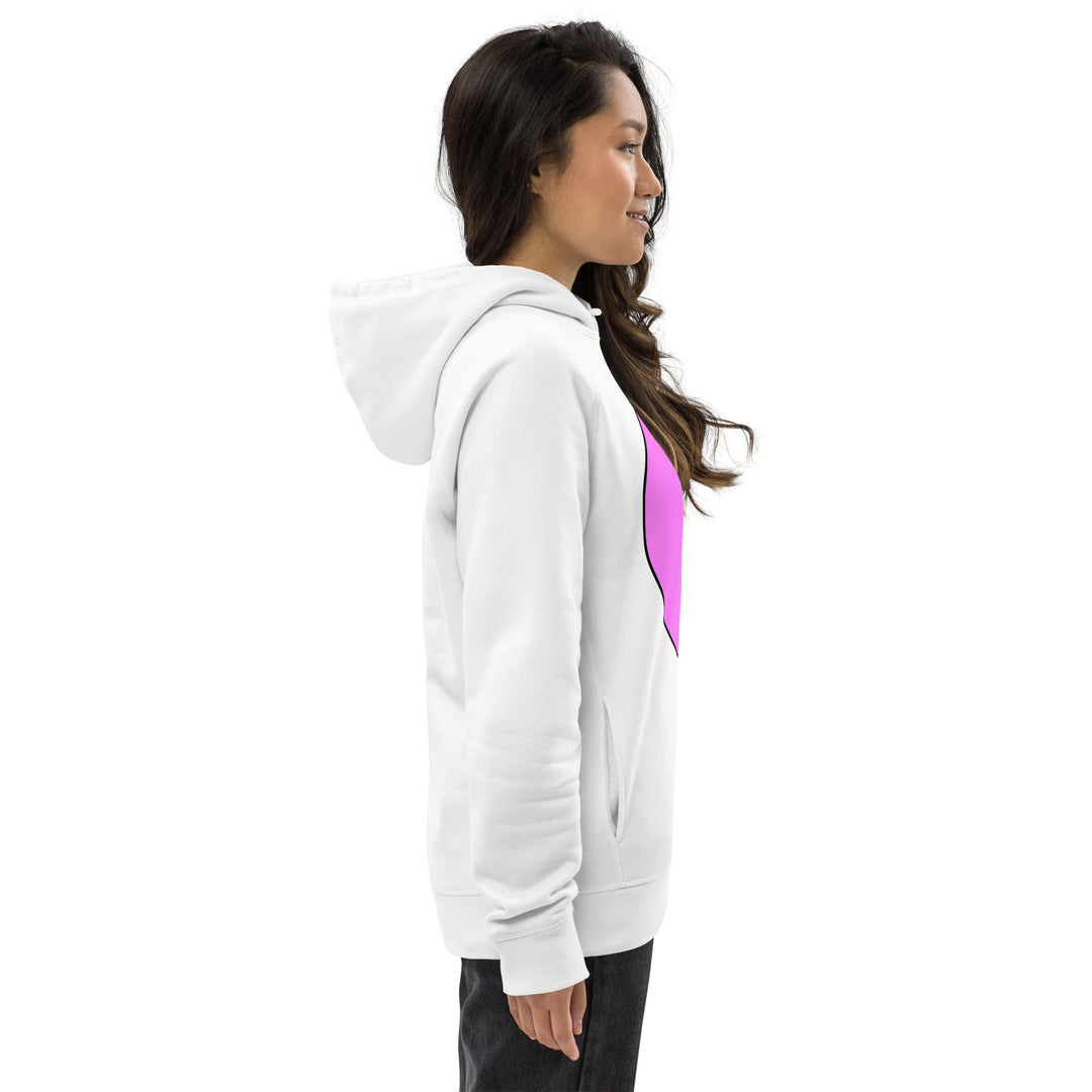 Unisex pullover hoodie: White on Pink 0