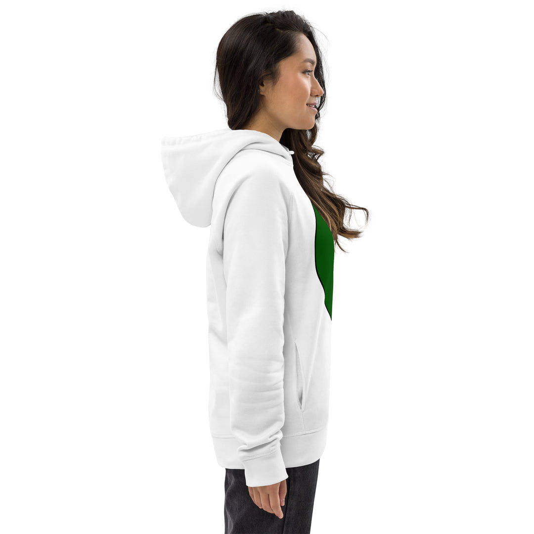 Unisex pullover hoodie: White on Hunter Green 0