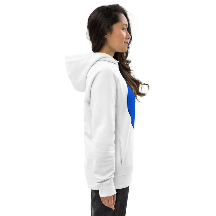 Unisex pullover hoodie: White on Periwinkle 0