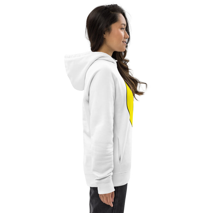 Unisex pullover hoodie: White on Yellow 0