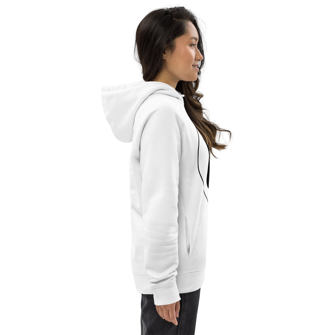 Unisex pullover hoodie: Black on White 01