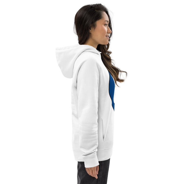 Unisex pullover hoodie: White on Navy Blue 01