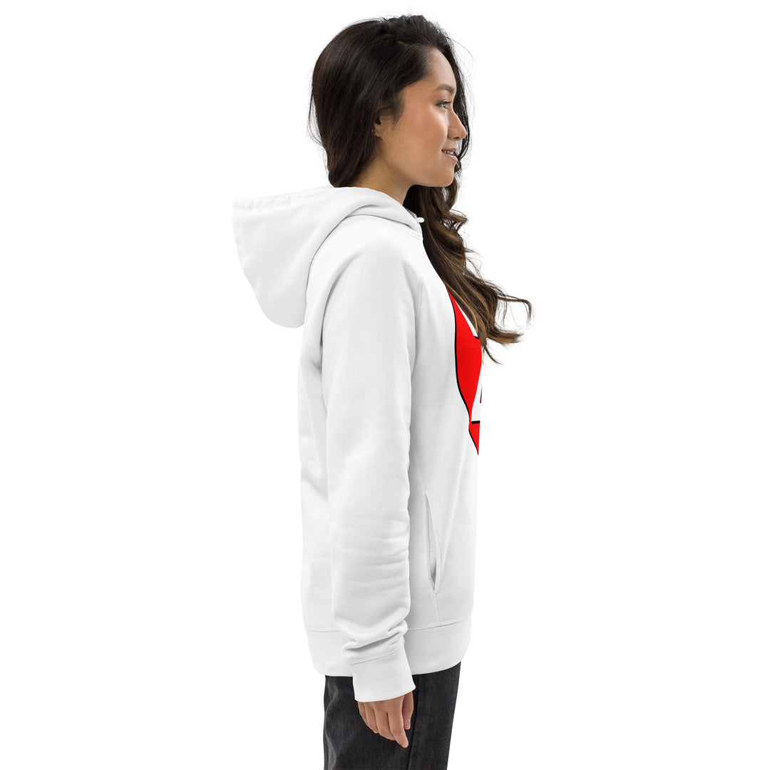 Unisex pullover hoodie: White on Red 22