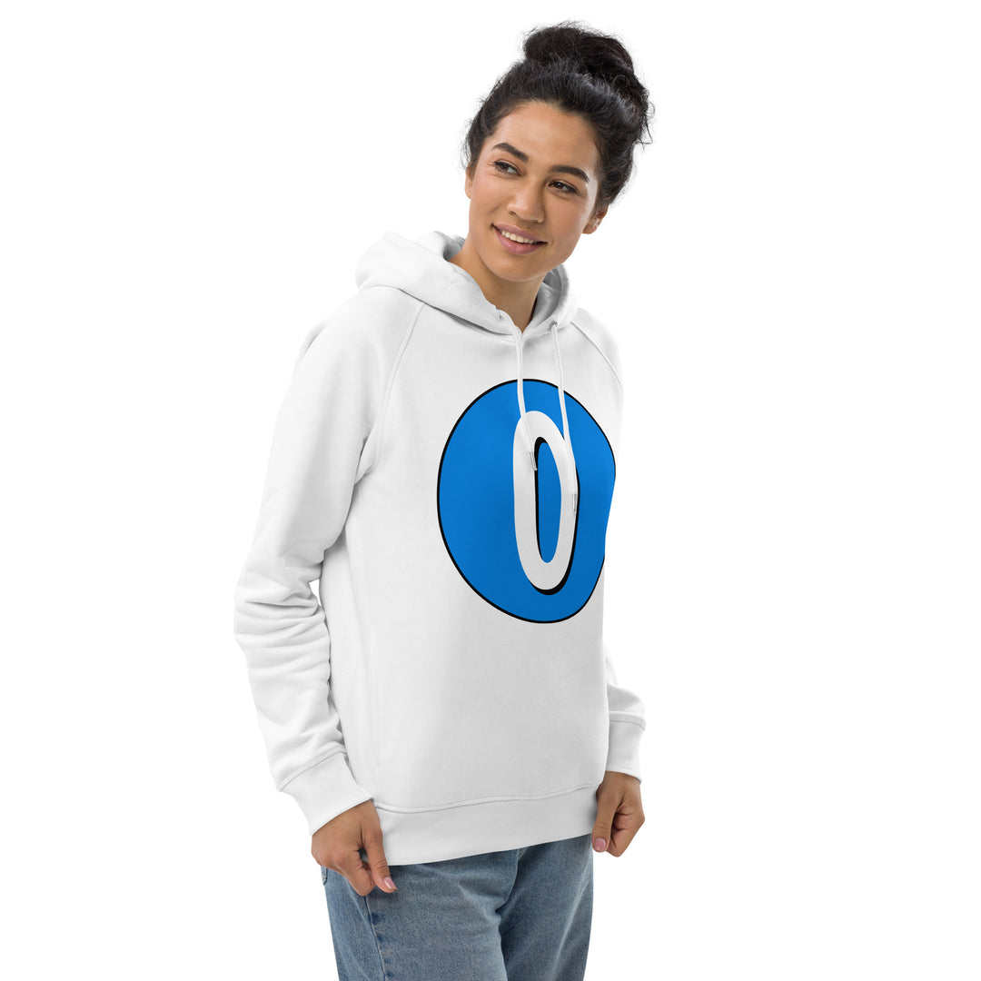 Unisex pullover hoodie: White on Blue 0