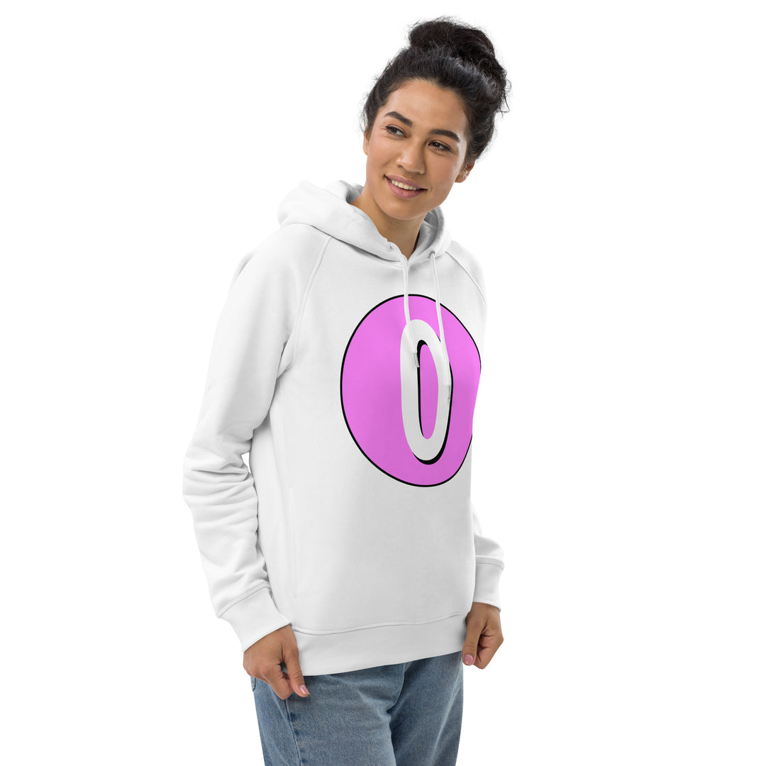 Unisex pullover hoodie: White on Pink 0