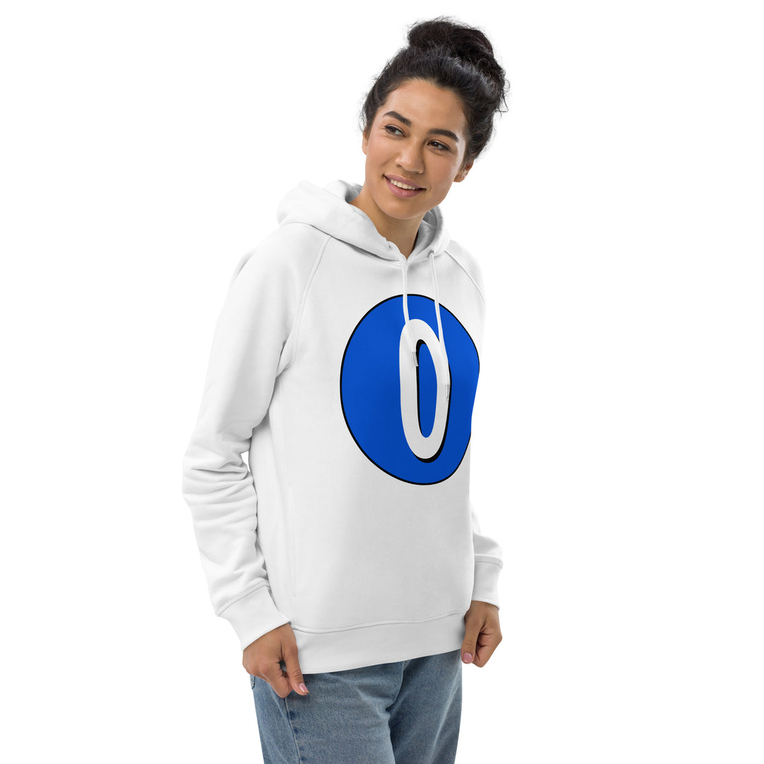 Unisex pullover hoodie: White on Periwinkle 0