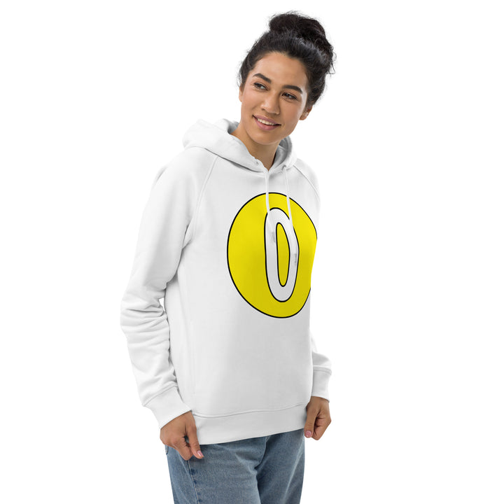 Unisex pullover hoodie: White on Yellow 0