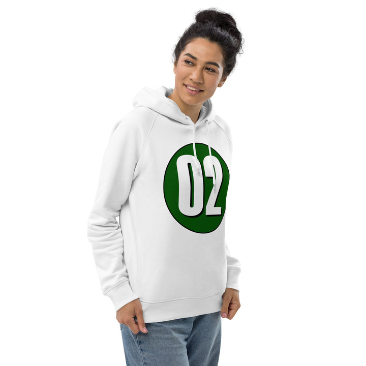 Unisex pullover hoodie: White on Hunter Green 02