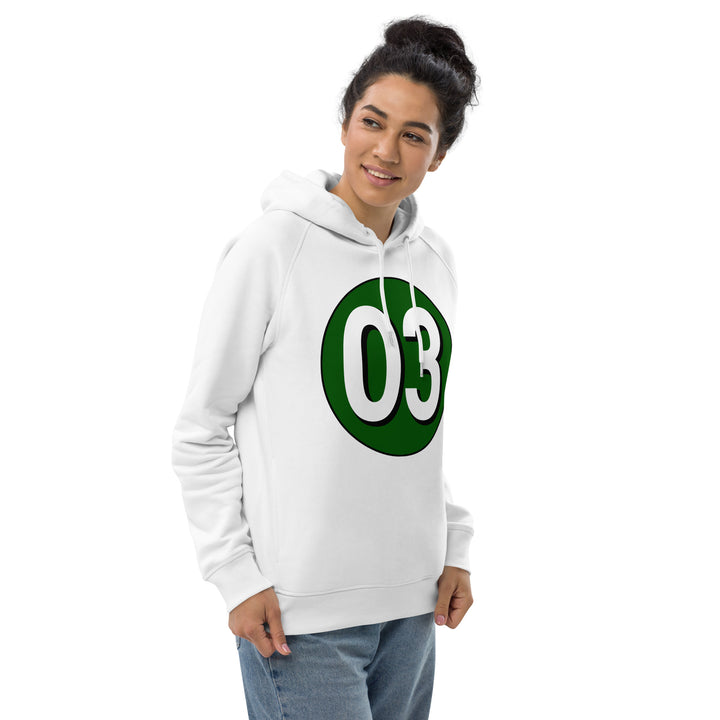 Unisex pullover hoodie: White on Hunter Green 03