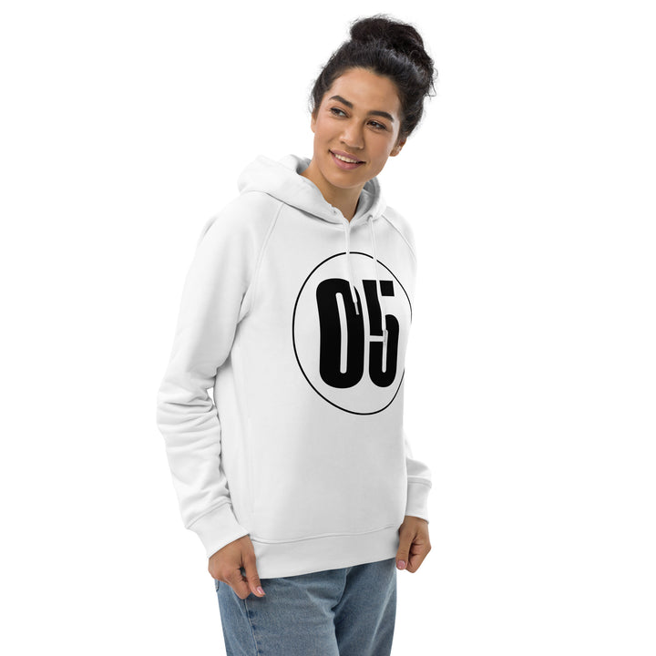 Unisex pullover hoodie: Black on White 05