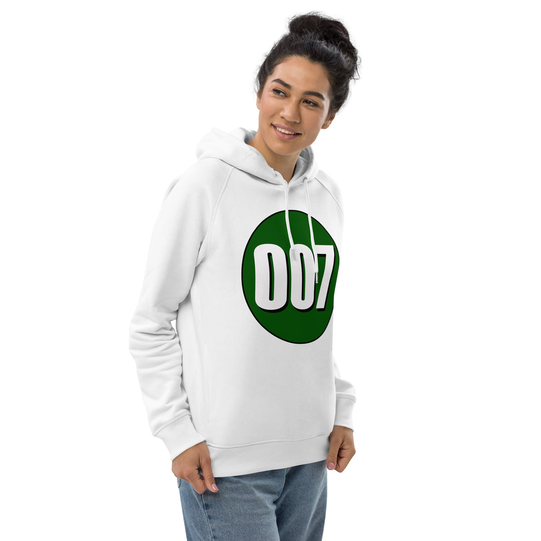 Unisex pullover hoodie: White on Hunter Green 007