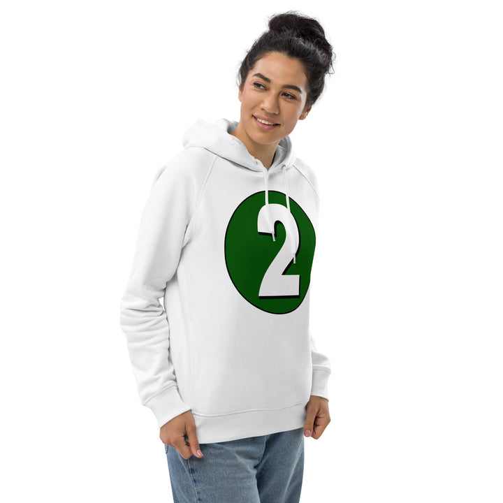 Unisex pullover hoodie: White on Hunter Green 2