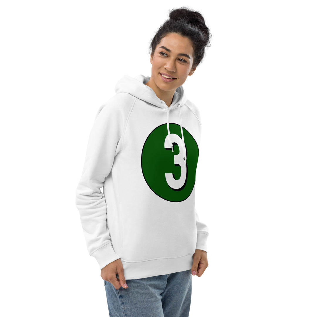 Unisex pullover hoodie: White on Hunter Green 3