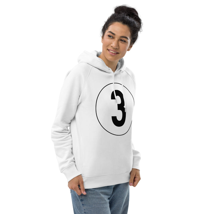 Unisex pullover hoodie: Black on White 3