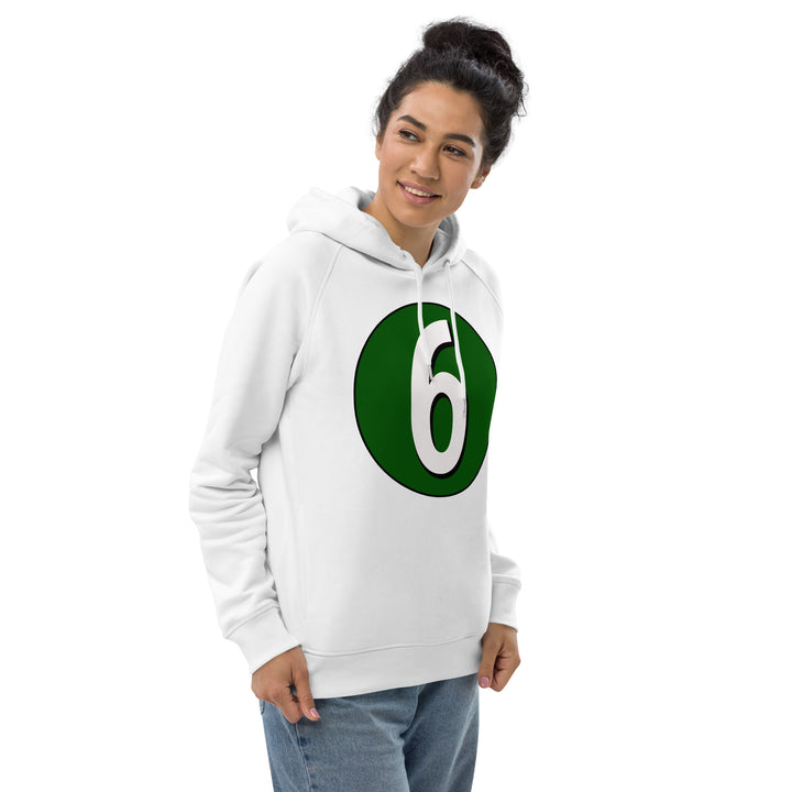 Unisex pullover hoodie: White on Hunter Green 6