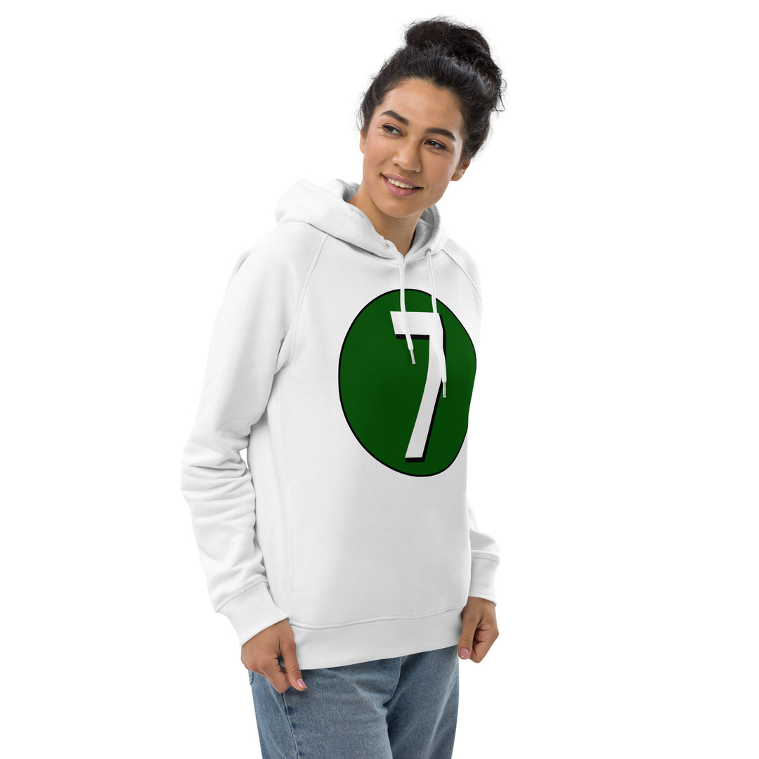 Unisex pullover hoodie: White on Hunter Green 7