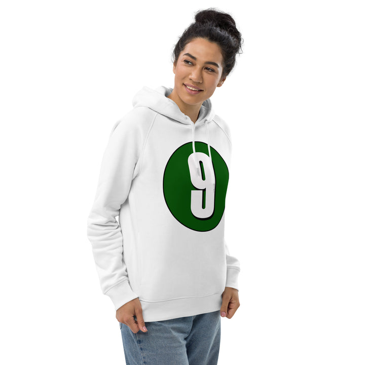 Unisex pullover hoodie: White on Hunter Green 9