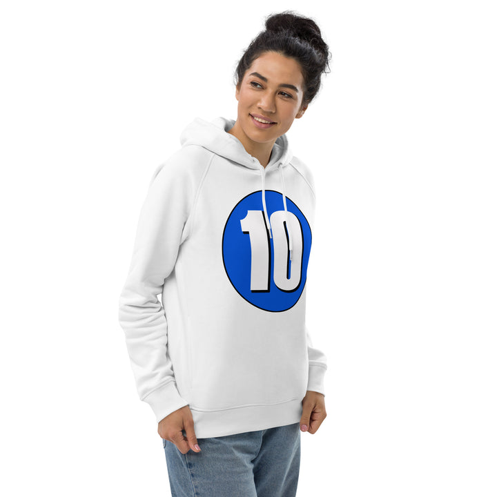 Unisex pullover hoodie: White on Periwinkle 10