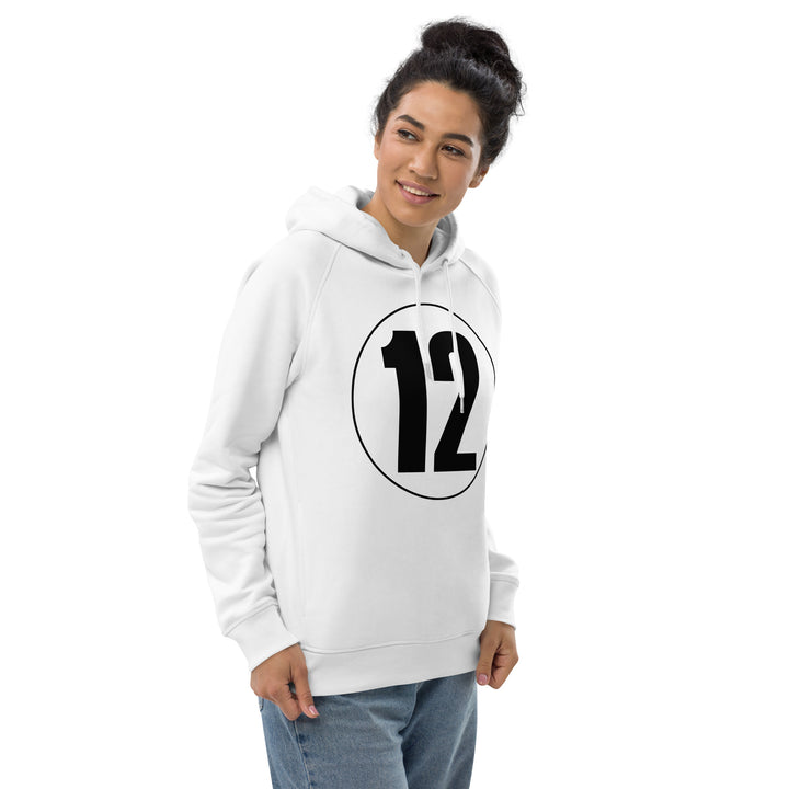 Unisex pullover hoodie: Black on White 12