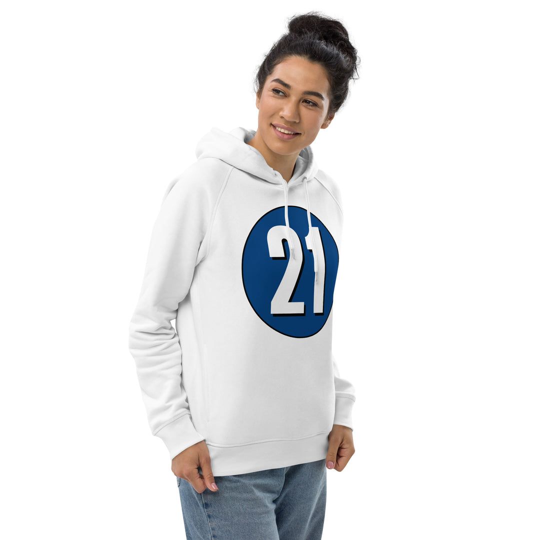 Unisex pullover hoodie: White on Navy Blue 21