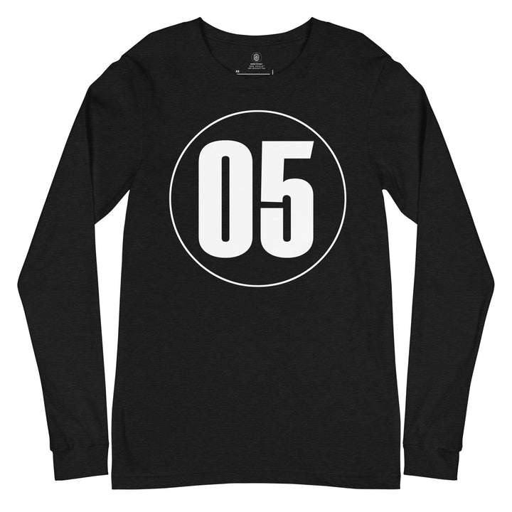 Unisex Long Sleeve Tee: White on Black 05