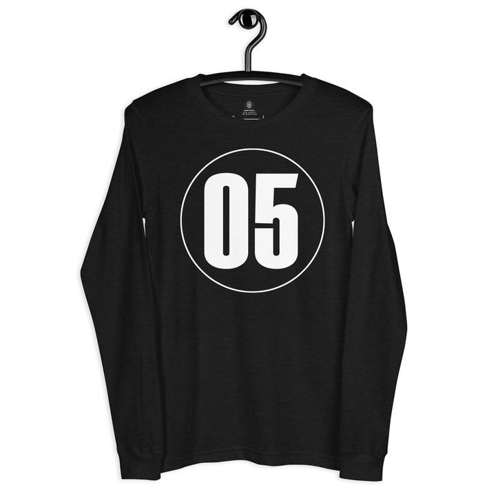 Unisex Long Sleeve Tee: White on Black 05