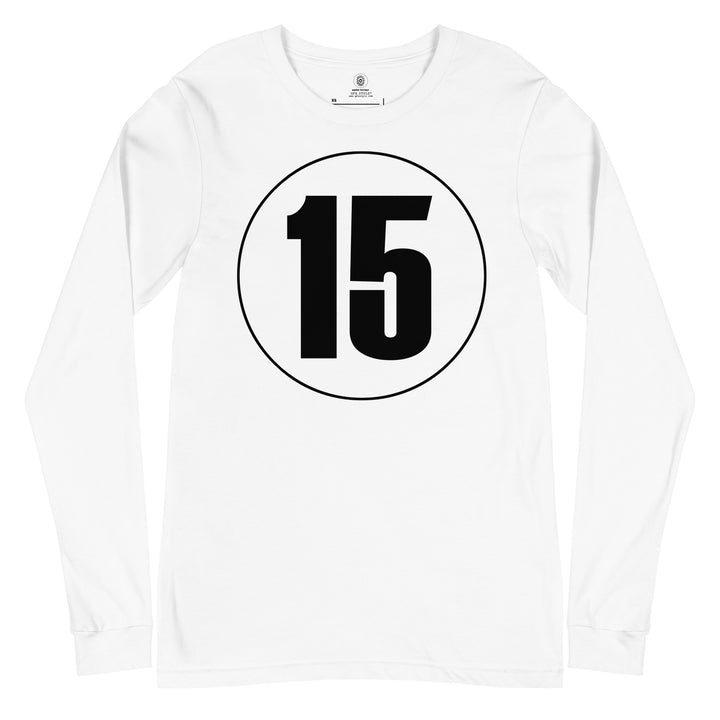 Unisex Long Sleeve Tee: Black on White 15