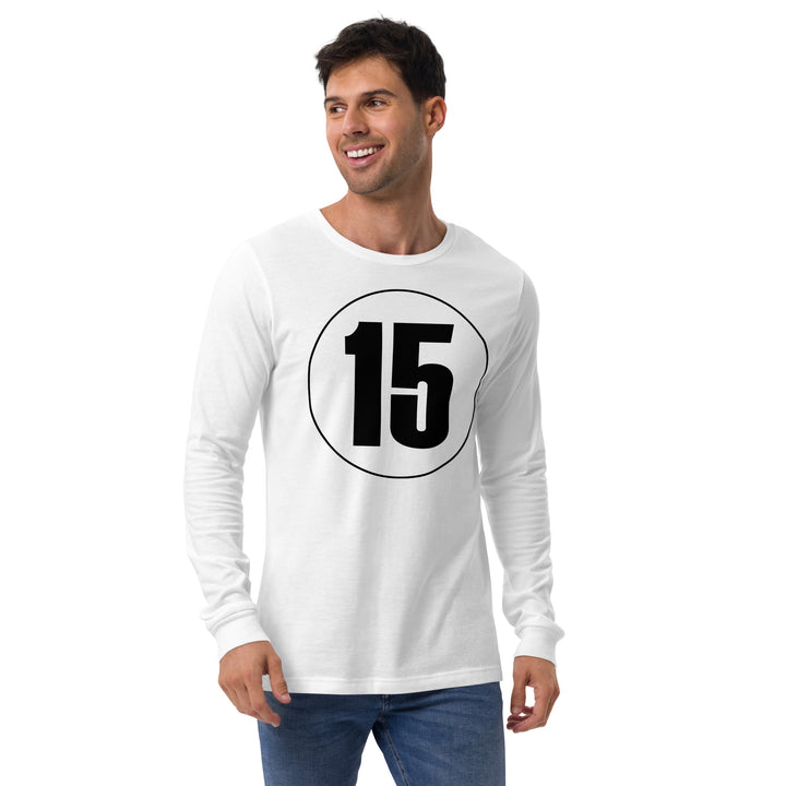 Unisex Long Sleeve Tee: Black on White 15