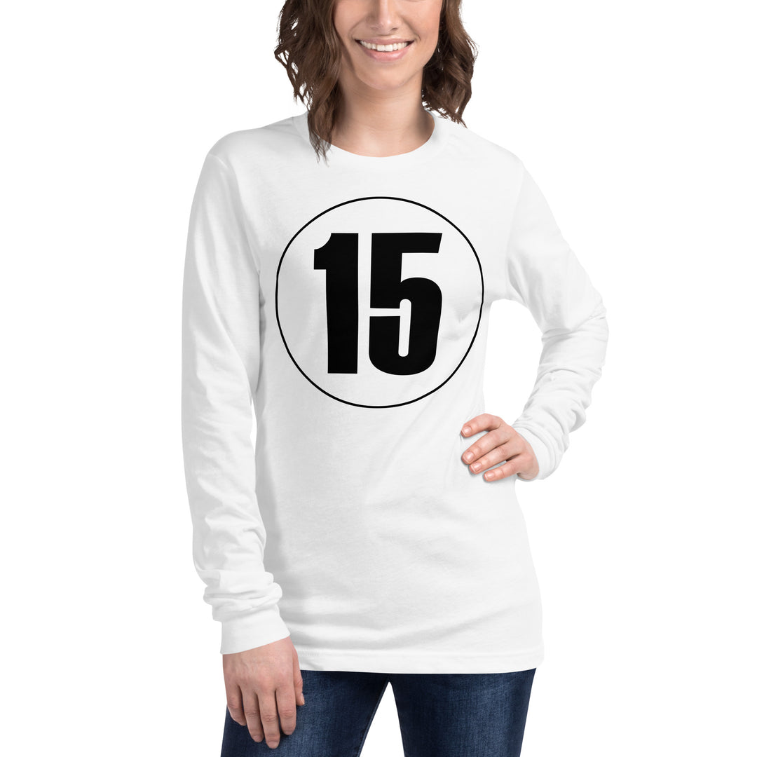 Unisex Long Sleeve Tee: Black on White 15